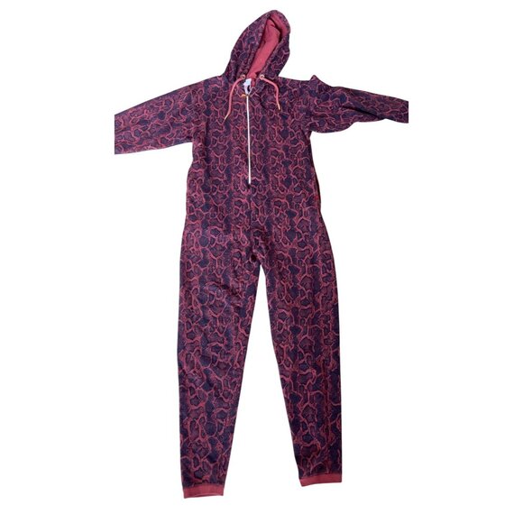 Savage X Fenty Forever Savage Hooded Onesie red rose gold size XS - Picture 2 of 9